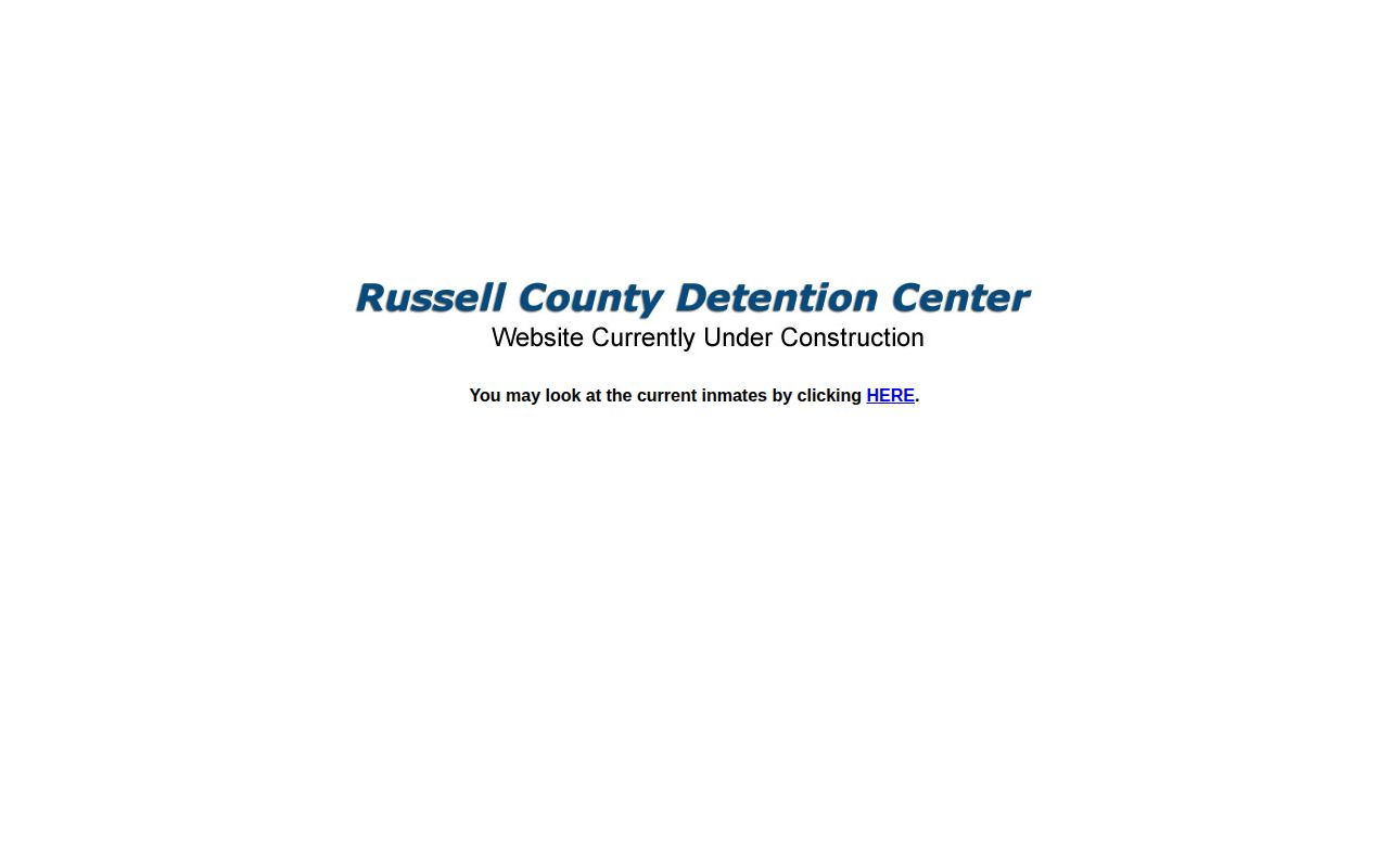Russell County Detention Center current inmate roster handoff